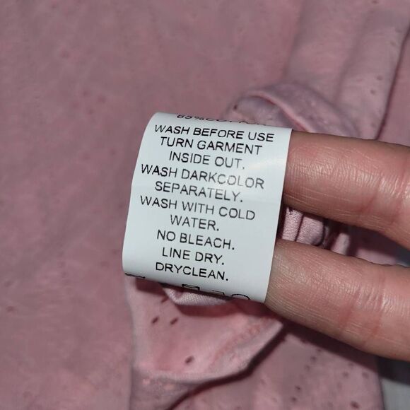 3/$15 Zulily Collared Pink Lace Stretchy Three-Quarter Sleeve Top Size XL - Picture 6 of 7